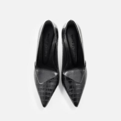 White Buffalo Product - اندازه پاشنه 9<br> - Black Patterned Leather - 2