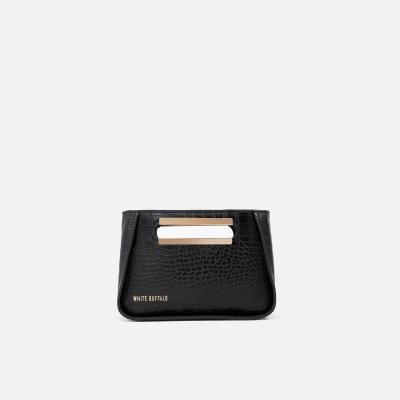 White Buffalo Product - بند بلند دارد<br>طول 20cm<br>ارتفاع 13cm<br>عمق 9cm<br> - Black Patterned Leather - 6